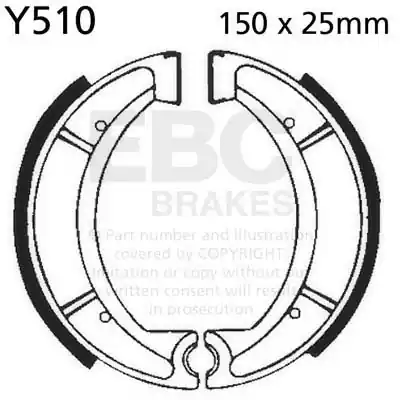 Actieprijs EBC - Y510 - Brake Shoes - Compatibiliteit: Geen specifieke merken of modellen