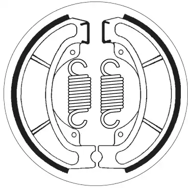Direct Verzonden SBS - 2082 - Brake Shoes - Geschikt voor Honda Ch 250 f