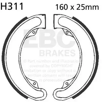EBC - H311 - Brake Shoes - Compatibel met Honda XL 350 R Must-Have