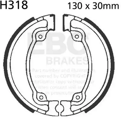 EBC - H318 - Brake Shoes - Hoge kwaliteit remschoen Bestseller