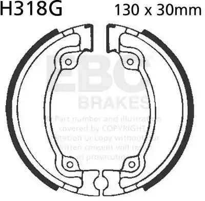 EBC - H318G - Brake Shoes - Compatibel met Diverse Honda Modellen Garantie Inbegrepen