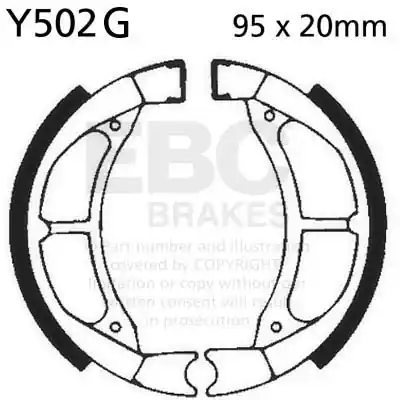 Nieuw EBC - Y502G - Brake Shoes - Geschikt voor Yamaha YZ 80