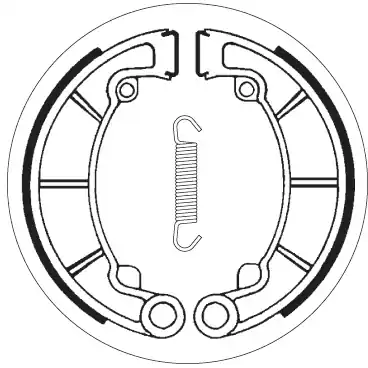SBS - 2088 - Brake Shoes - Geschikt voor Kawasaki Kh 250 en Z 400 Budget