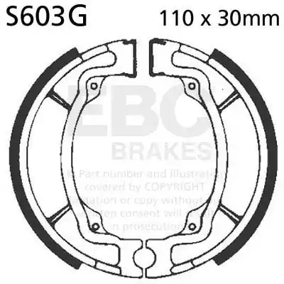 Tijdelijk Beschikbaar EBC - S603G - Brake Shoes - Compatibel met Kawasaki en Suzuki