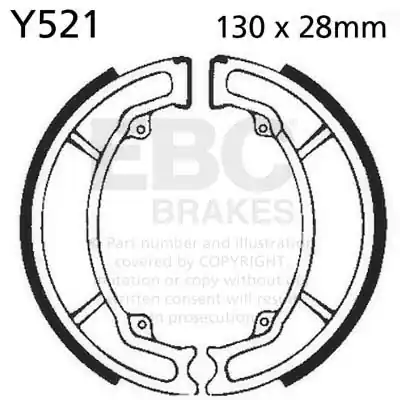 Alleen Vandaag EBC - Y521 - Brake Shoes - Compatibel met Yamaha Xc 125