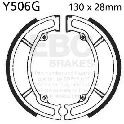 EBC - Y506G - Brake Shoes - Compatibel met Yamaha Exclusief