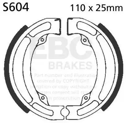 Bulkbestelling EBC - S604 - Brake Shoes - Compatibel met Suzuki modellen