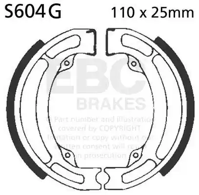 EBC - S604G - Brake Shoes - Geschikt voor diverse Suzuki modellen Topkwaliteit