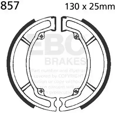 Favoriet EBC - 857 - Brake Shoes - Geen specifieke compatibiliteit