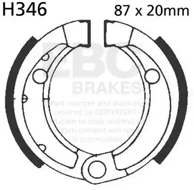 EBC - H346 - Brake Shoes - Compatibel met Can am Ds en Ds 90 modellen Limited Edition