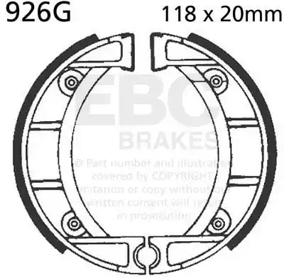 EBC - 926G - Brake Shoes - Compatibel met verschillende voertuigen Superprijs