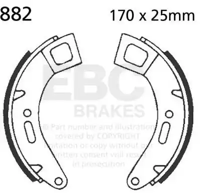 Betaalbaar EBC - 882 - Brake Shoes - Compatibel met Piaggio