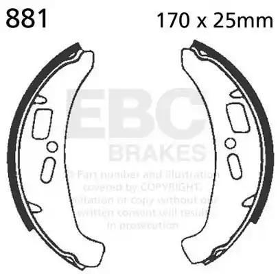 Hete Deal EBC - 881 - Brake Shoes - Compatibel met meerdere Piaggio modellen