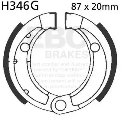 EBC - H346G - Brake Shoes - Compatibel met Can Am DS 70 en 90 Hete Deal