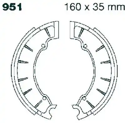 EBC - 951 - Brake Shoes - Compatibiliteit: Geen specifieke merken of modellen Hoge Kwaliteit