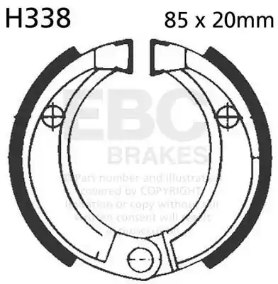 EBC - H338 - Brake Shoes - Optimale remprestaties Lage Kosten