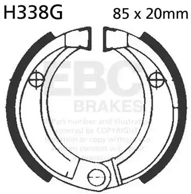 EBC - H338G - Brake Shoes - Geen specifieke merken of modellen Koop Vandaag