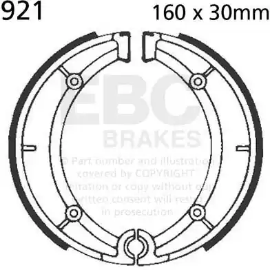 EBC - 921 - Brake Shoes - Compatibel met Aprilia Classic 125 Rechtstreeks Van De Fabrikant