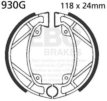 EBC - 930G - Brake Shoes - Kwaliteit en Betrouwbaarheid Flitsaanbieding