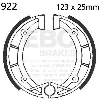 Gratis Retour EBC - 922 - Brake Shoes - Hoge kwaliteit remschoenen