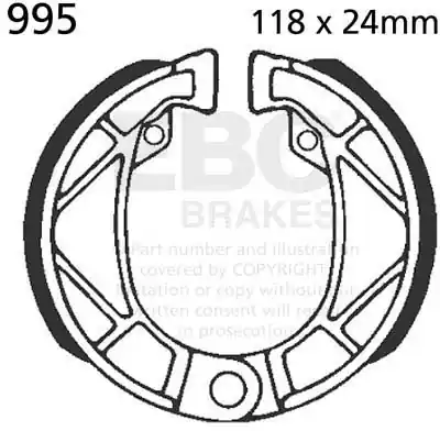 Must-Have EBC - 995 - Brake Shoes - Hoogwaardige remschoen