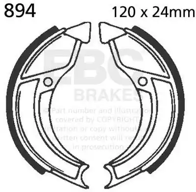 EBC - 894 - Brake Shoes - Hoge kwaliteit Gratis Verzending