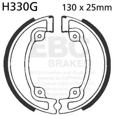 EBC - H330G - Brake Shoes - Hoogwaardige Remschoenen Finale Uitverkoop