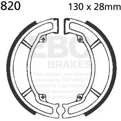 Exclusieve Aanbieding EBC - 820 - Brake Shoes - Geen specifieke merken of modellen