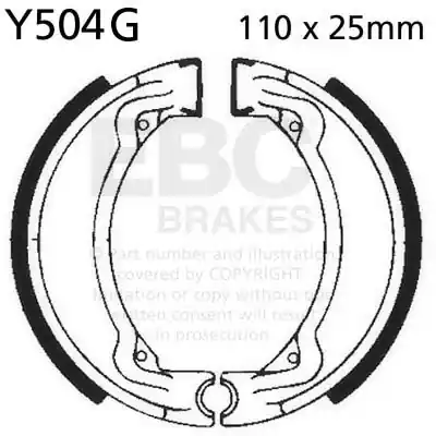 Aanbieding EBC - Y504G - Brake Shoes - Geen specifieke compatibiliteit