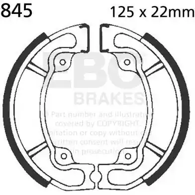 EBC - 845 - Brake Shoes - Hoge kwaliteit remschoenen Budget