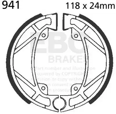 Gratis Verzending EBC - 941 - Brake Shoes - Geen specifieke modellen