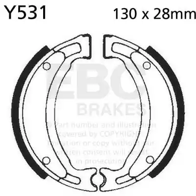 EBC - Y531 - Brake Shoes - Compatibel met diverse modellen Beste Prijs