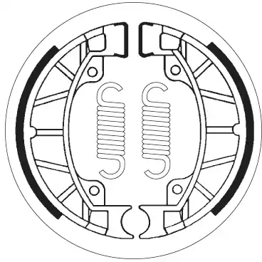 SBS - 2186 - Brake Shoes - Compatibel met verschillende voertuigen Wereldwijde Verzending