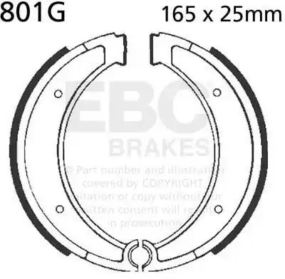 EBC - 801G - Brake Shoes - Geen specifieke merken of modellen Express Levering
