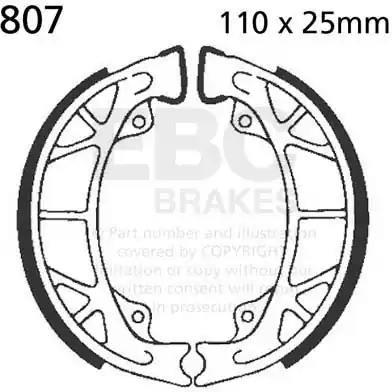 EBC - 807 - Brake Shoes - Kwalitatieve remvoering Betaalbaar