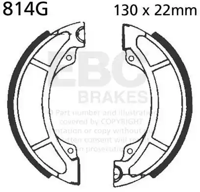 EBC - 814G - Brake Shoes - Kwaliteitsremvoering Korting