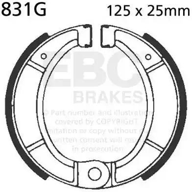 Alleen Vandaag EBC - 831G - Brake Shoes - Geen specifieke compatibiliteit