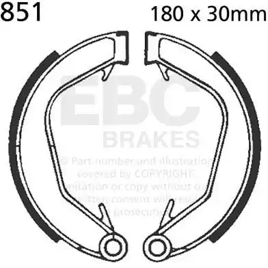 EBC - 851 - Brake Shoes - Kwaliteit en Betrouwbaarheid Wereldwijde Verzending