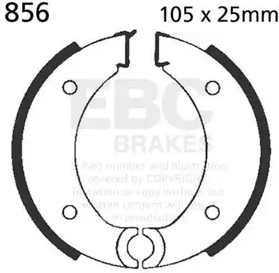 EBC - 856 - Brake Shoes - Kwaliteitsremvoering Budget