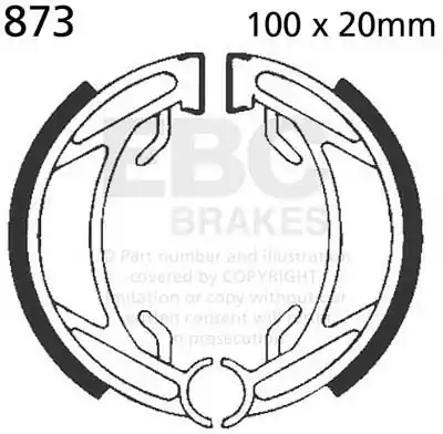 Alleen Vandaag EBC - 873 - Brake Shoes - Hoge kwaliteit en betrouwbaarheid
