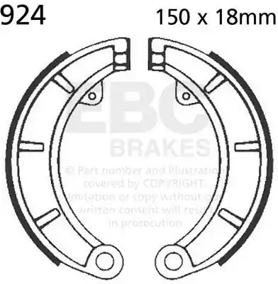 EBC - 924 - Brake Shoes - Optimale remprestaties Betrouwbaar