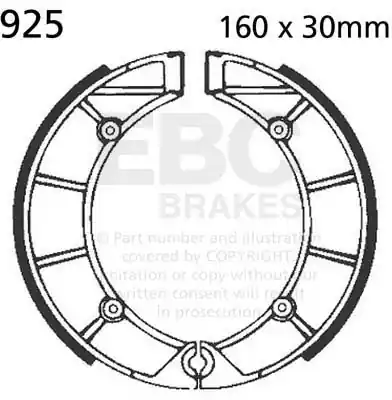 Premium EBC - 925 - Brake Shoes - Betrouwbare remprestaties