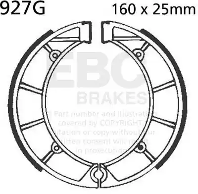 Hete Deal EBC - 927G - Brake Shoes - Kwaliteitsremmen