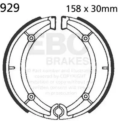 EBC - 929 - Brake Shoes - Kwaliteit en Betrouwbaarheid Trendy