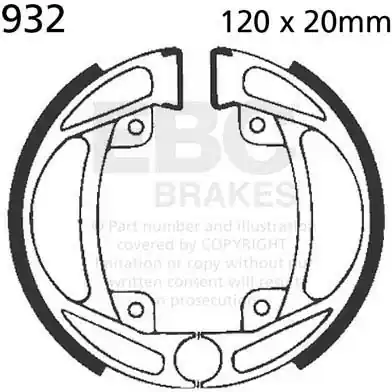 Exclusieve Aanbieding EBC - 932 - Brake Shoes - Geschikt voor verschillende voertuigen