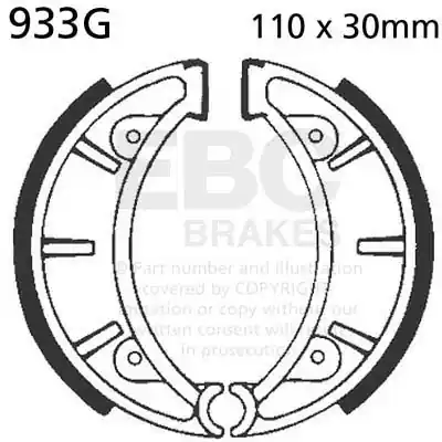 Bestel Nu EBC - 933G - Brake Shoes - Geen specifieke merken of modellen