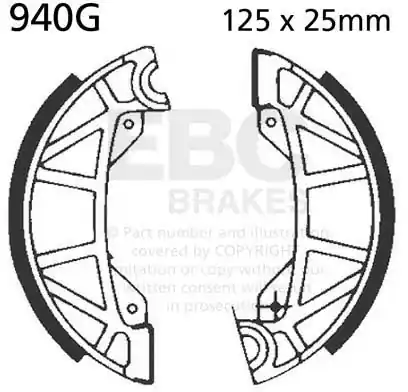Plaats Bestelling EBC - 940G - Brake Shoes - Geen specifieke merken of modellen