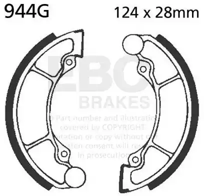 EBC - 944G - Brake Shoes - Geschikt voor diverse voertuigen Laatste Kans