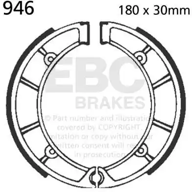 Handgemaakt EBC - 946 - Brake Shoes - Compatibiliteit: Geen specifieke merken of modellen