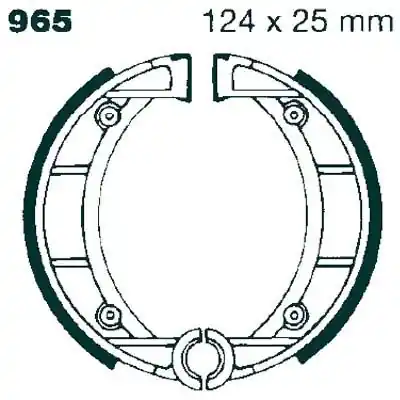Direct Beschikbaar EBC - 965 - Brake Shoes - Hoge kwaliteit